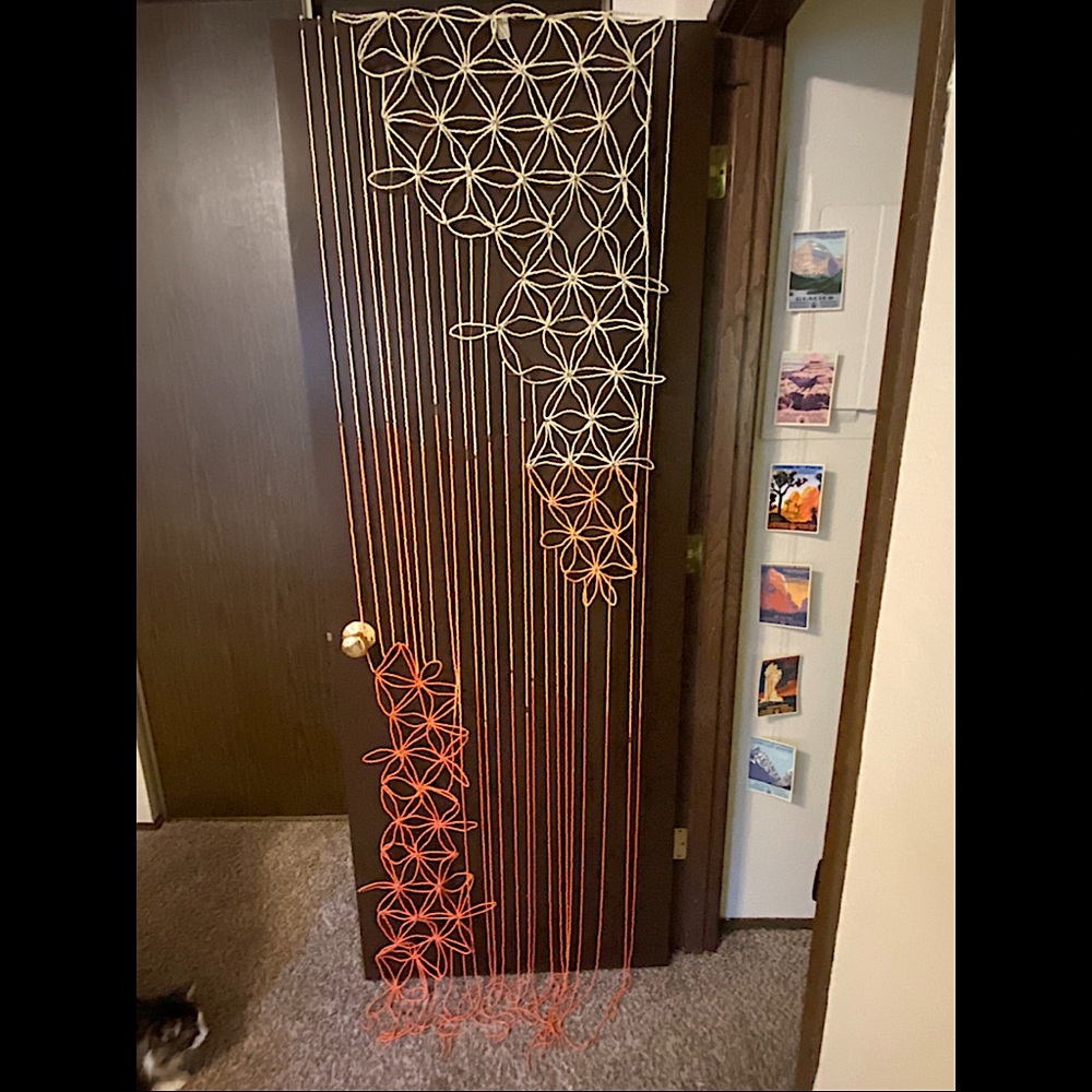 SOLD ELSEWHERE - Beaded boho wall hanging - handmade